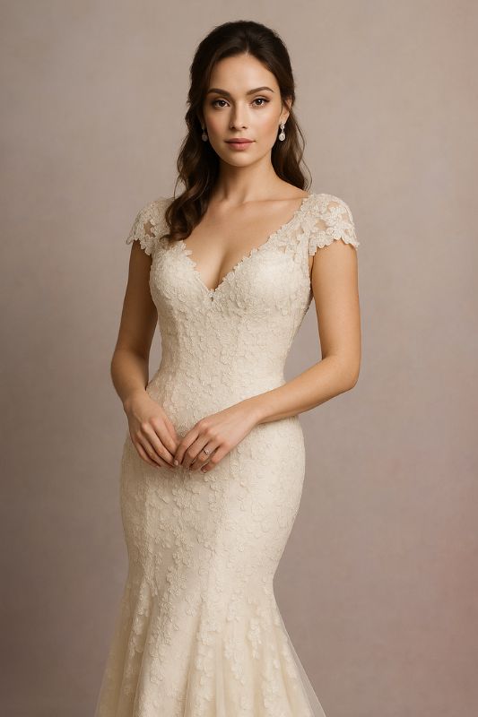 Lace or Embellished Mermaid Dress for Special Occasions