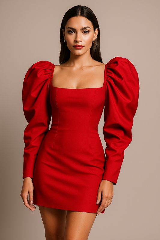 Statement-Sleeve Mini Dress for Fashion-Forward Looks